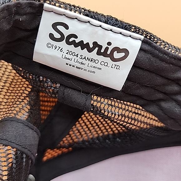 Sanrio Hello Kitty Pink and Black Girls Baseball Cap 53cm 2004 - Mint - Picture 4 of 4